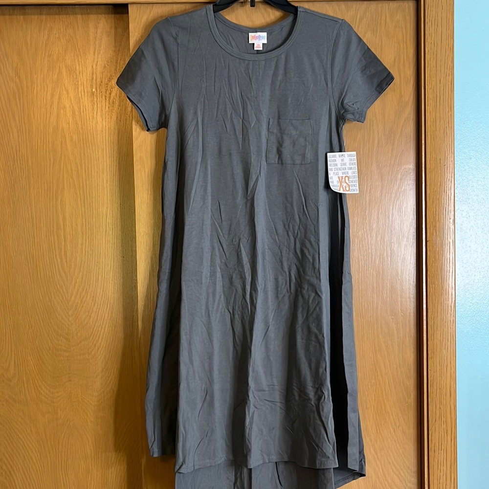 Lularoe dark grey Carly style dress, size extra small